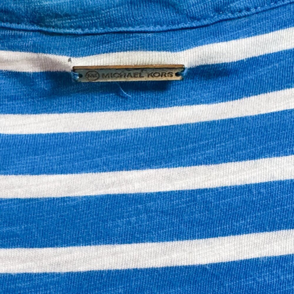 Michael Kors Striped Oversized Tee Size XS - Picture 5 of 9
